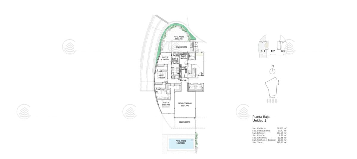 Venta departamento de 3 dormitorios - Manantiales — foto 2