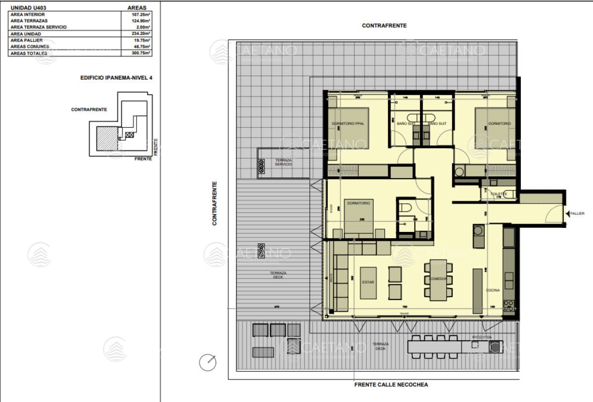Venta apartamento 3 dormitorios. San Rafael, Punta del Este