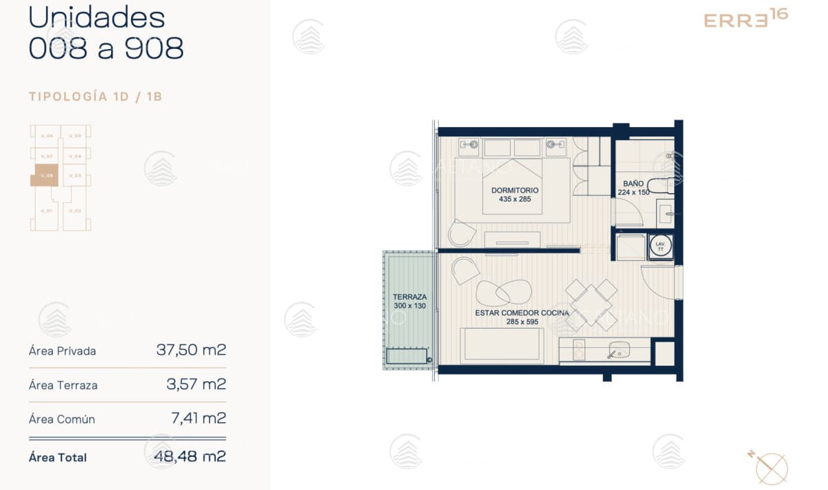 Apartamento monoambiente en venta - Roosevelt, Punta del Este