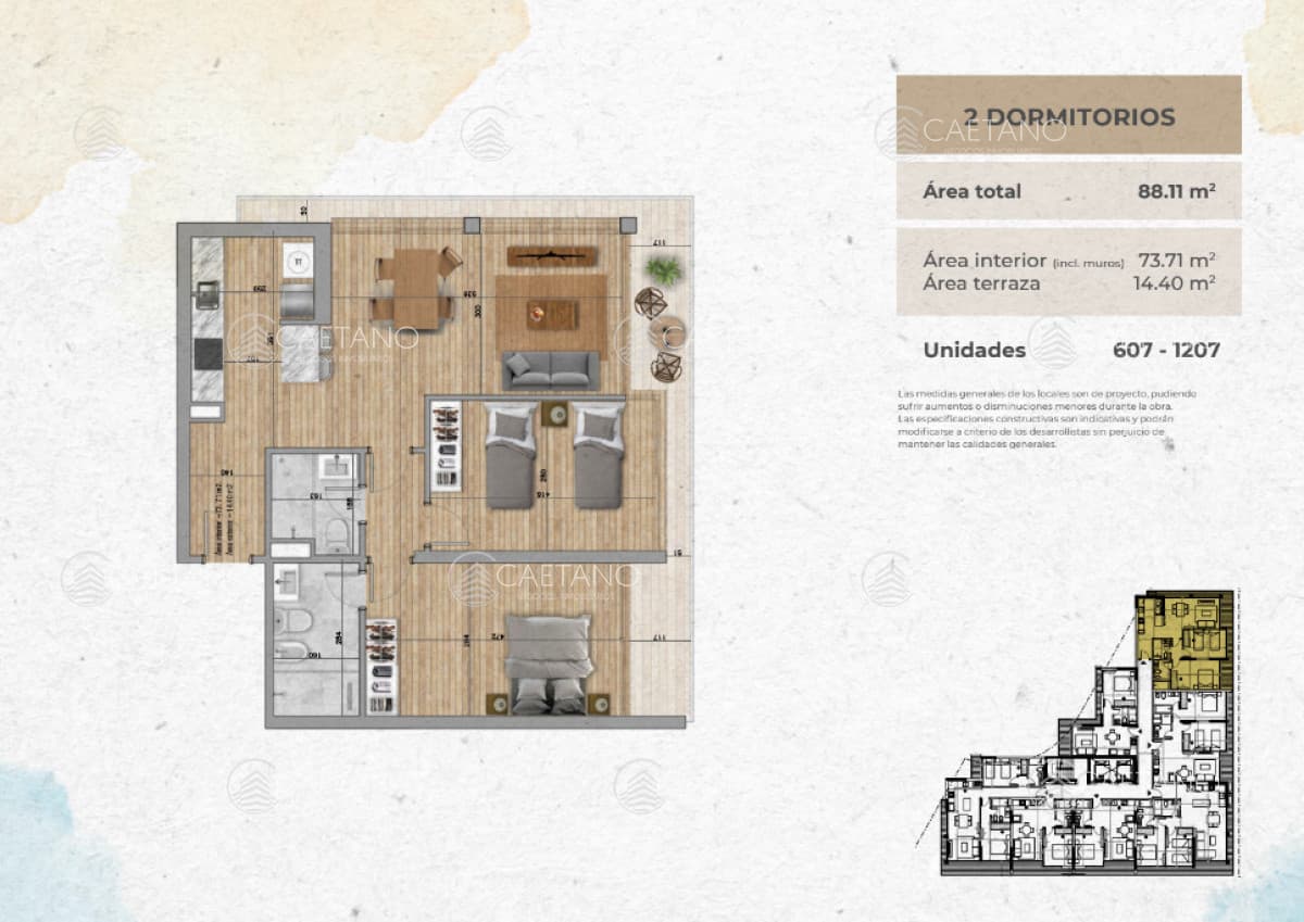 Venta apartamento 2 dormitorios,  Roosevelt - Punta del Este