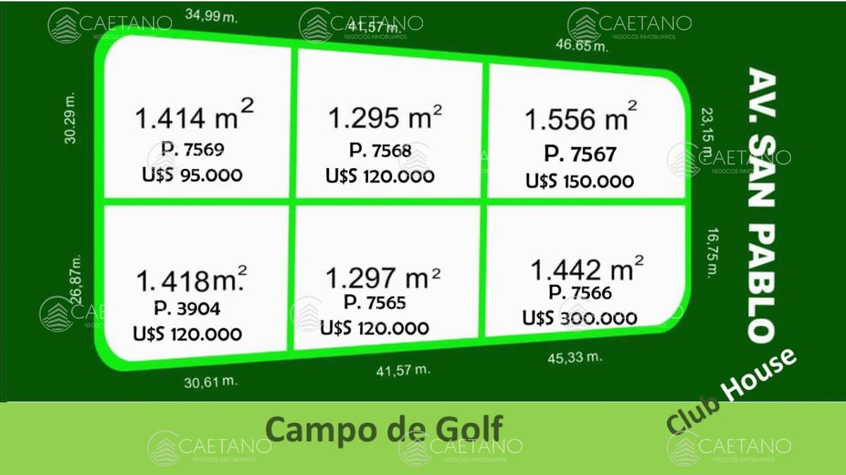 Manzana completa en venta frente al Club de Golf - OPORTUNIDAD — foto 2