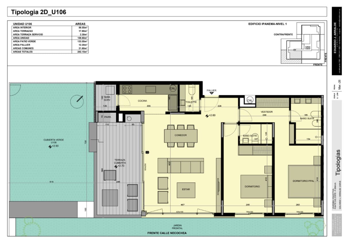 Venta apartamento 2 dormitorios. Playa brava, Punta del Este