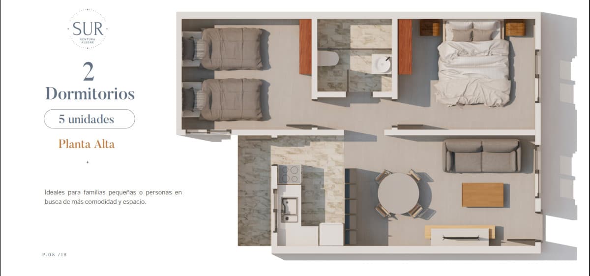 Venta apartamento 2 dormitorios. Maldonado.