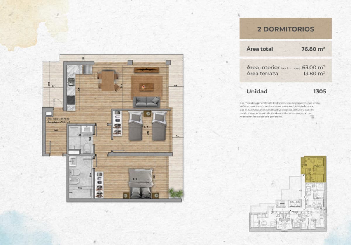 Venta apartamento 2 dormitorios - Roosevelt, Punta del Este